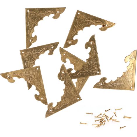 Eckenschützer Aus Antikem Messing, 8er-set, Kantenschutzabdeckung Aus Holz Für Schränke