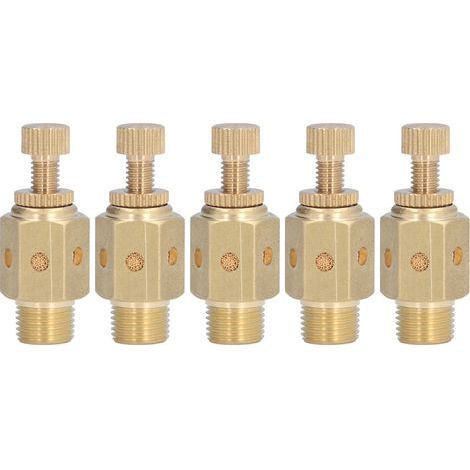 5-teiliger Pneumatischer Schalldämpfer Aus Messing, Abgasluftstromdämpfer, Geräuschreduzierer, Montagesatz Psc-01