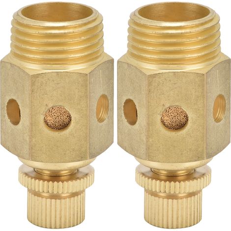 Zweiteiliger Pneumatischer Schalldämpfer Aus Messing, Einstellbarer Luftauslass, Drosselklappentyp, 1/2-zoll-schalldämpfer, Psc-04