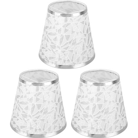 Stofflampenschirm In Tonnenform, Hoher Lichtdurchlässigkeit, Zum Anclipsen, Moderner, Tragbarer, Dekorativer Stofflampenschirm Für Kronleuchter (silber)