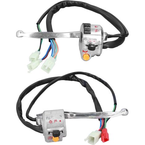 2 Stück 22 Mm Motorrad-trommelbrems-lenkerschalter Links/rechts, Aluminiumlegierung, Silberfarben, Ersatz Für Jh70 Jh90