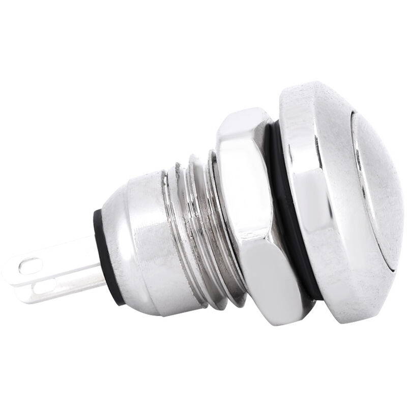 1a 24v 8mm Mini Wasserdichter Momentan-druckknopfschalter Aus Vernickeltem Messing Für Kfz-stromversorgung