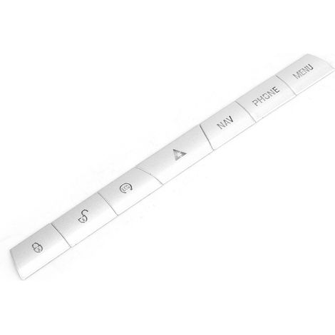 7-teiliges Set Aus Silberfarbenen Aufklebern Für Die Multimedia-bedienfeldknöpfe Aus Aluminiumlegierung, Passend Für Jaguar Xf 2012-2015