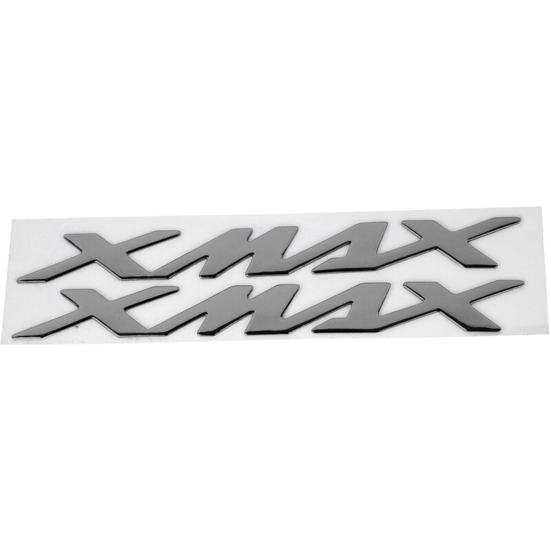Paar 3d-motorrademblem-aufkleber Für Xmax 125, 250 Und 400 (silber)