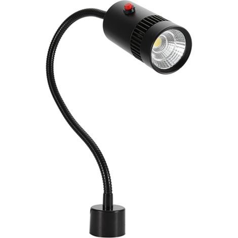 Redxiao Led-drehmaschinenleuchte Mit Magnetfuß, Verstellbar, Silberfarben, 7 W, 110–220 V