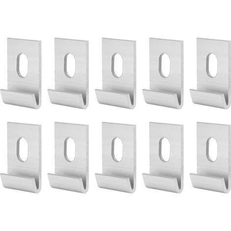 10-teiliges Set Aus Basisclips, Hakenverschlüssen, Aluminiumklemmen Und Silbernem Befestigungsmaterial