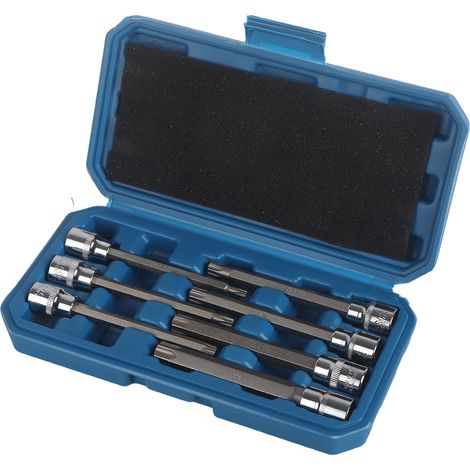 Set Mit 7 Extra Langen 3/8-zoll-torx-sternstecknüssen