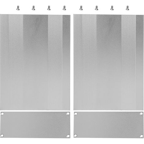 Aluminium-projektgehäuse, Geteilt, Mattsilber, Diy-leiterplatten-anschlussdose, 54 X 145 X 200 Mm
