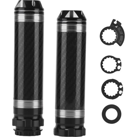 Motorradlenkerabdeckung Aus Kohlefaser, 2-teilig, Korrosionsbeständig, Wasserdicht, Universell Für 7/8-zoll-lenker, Silber