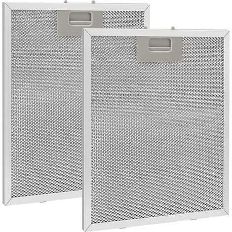 2-teiliger Fettfilter Aus Metall, 320 X 260 Mm, Aluminium, Fettabweisend, Waschbar, Netzgewebe, Zubehör Für Dunstabzugshauben – Silber