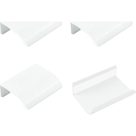 Fingertip-ziehgriff, Set Mit 4 Unsichtbaren, 50 Mm Langen, Weißen Aluminiumlegierungsgriffen Für Möbel, Selbstklebende Griffe Zum Sofortigen Anbringen An Schubladen Und Schränken