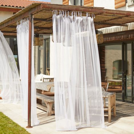 Moskitonetz-vorhang 280 X 140 Cm – 100 % Polyester – 7 Befestigungsbänder – Effektiver Schutz Vor Insekten