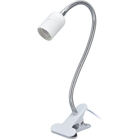 Klemm-schreibtischlampe Ohne Leuchtmittel, E26/e27 Lampenfassung, Um 360 Grad Drehbarer Schwanenhals, Klemm-lampenfassung Mit Schaltkabel Für Heimbüro Und Pflanzenzucht (2)