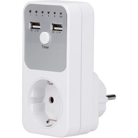 Digitaler Timer-stecker, 180–260 V Usb-countdown-timer-stecker, Countdown-timer-schalter Für Computer- Und Handy-ladegeräte