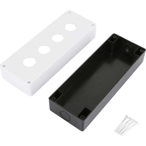 Bx4 22mm Vierloch-drucktaster-steuerung Wasserdichtes Schutzgehäuse (weiß)