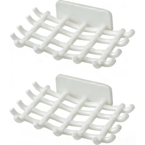 Wandmontierte Seifenschale Ohne Bohren – 2-teilig, Multifunktionales Abtropfgitter Für Bad Und Dusche, Moderner Minimalistischer Stil