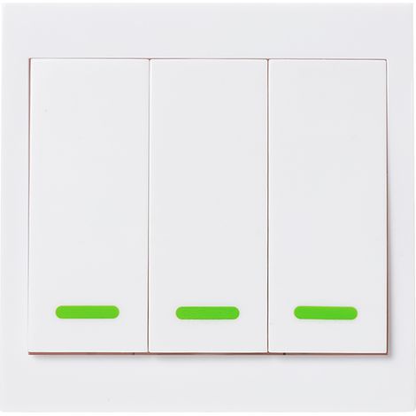 Ewelink Wandschalter Mit Drucktasten Und Fernbedienung, 3-fach, Typ 86, Ein/aus, 433 Mhz Funk-steuerungssender Mit Aufklebern, Flexible Positionierung Für Wohnzimmer