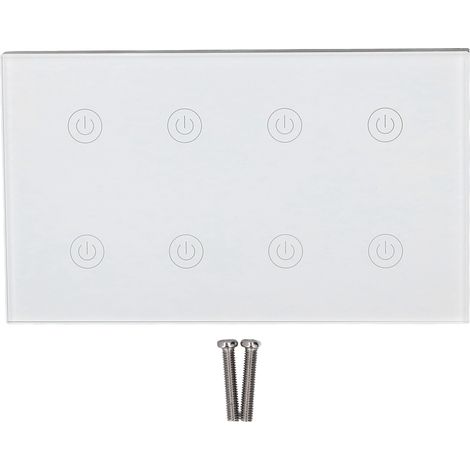 8-fach Touch-schalter, Drahtloses Wlan-smart-wandpanel, Kompatibel Mit Google Home, Ac100-240v