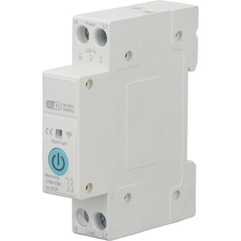 1p 63a Smart Wifi-schalter, Manueller, Ferngesteuerter Sprach-leistungsschalter Mit Leistungsmessung Für Tuya 90-300v