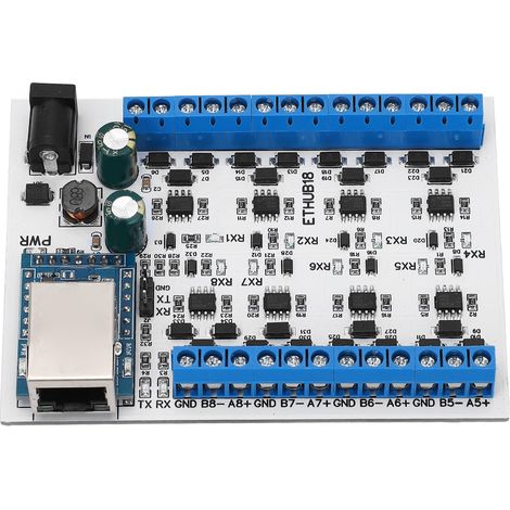Rj45-zu-8-rs485-hub-konverter, Tv-überspannungsschutz, 115200-bps-karte Für Sicherheitsüberwachung, Dc7-30v-modul