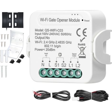 Tuya – Intelligenter Wlan-garagentoröffner, Garagentorsteuerung, Fernsteuerung Per Smartphone Und App, Sprachgesteuerte Hausautomation