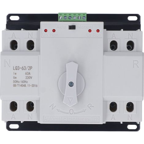 Automatischer Umschalter Ac 230 V 63 A 2p, Dual-power-umschalter Für Elektrische Geräte