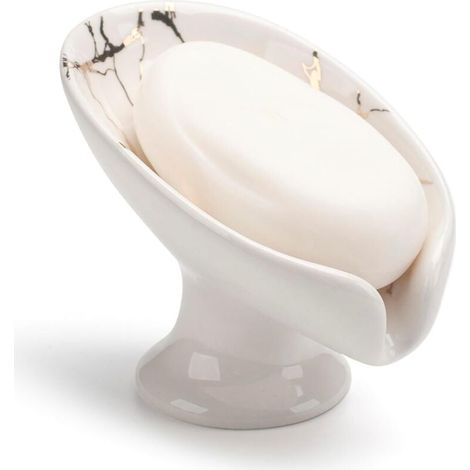 Selbstentleerende Keramik-seifenschale Für Bad, Küche, Dusche – 2 Stück – Weiß