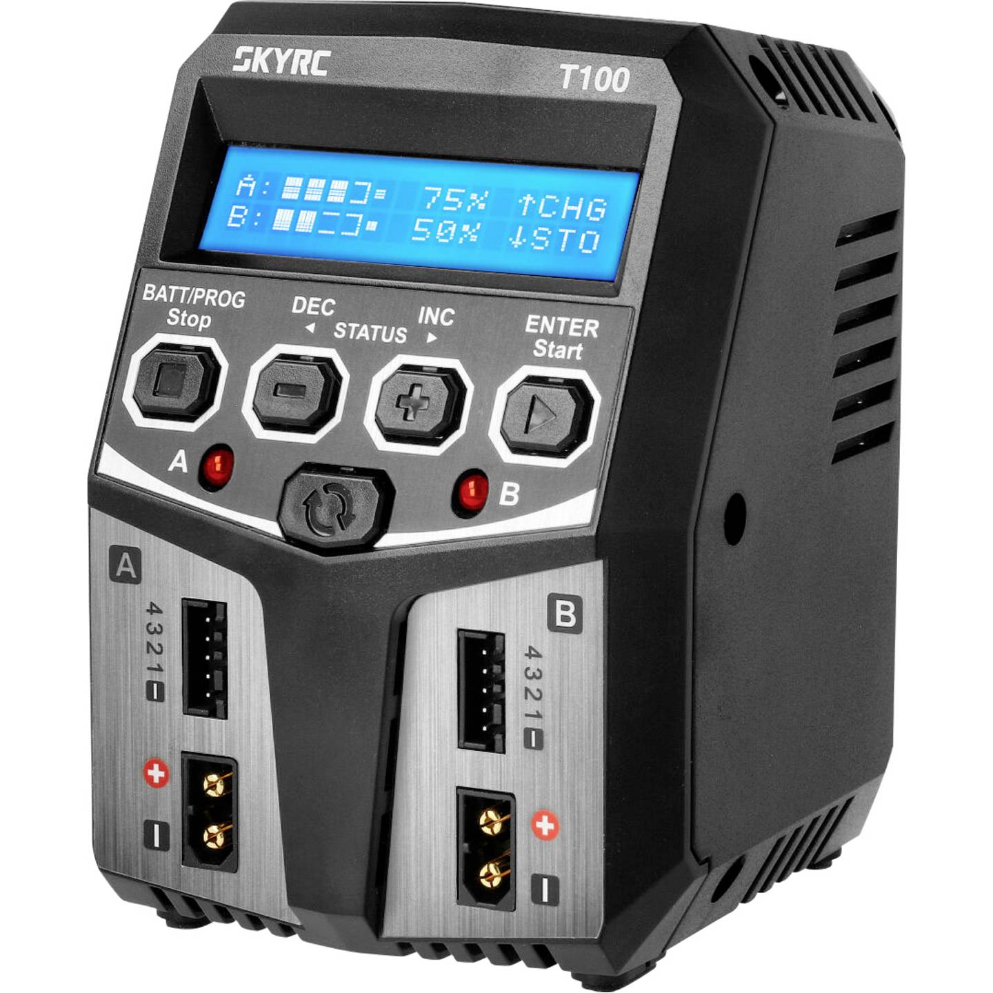 [gebraucht] B-ware Skyrc Modellbau-ladegerät T100 5a Blei Lipo Liion Nimh Timer-abschaltung 50w