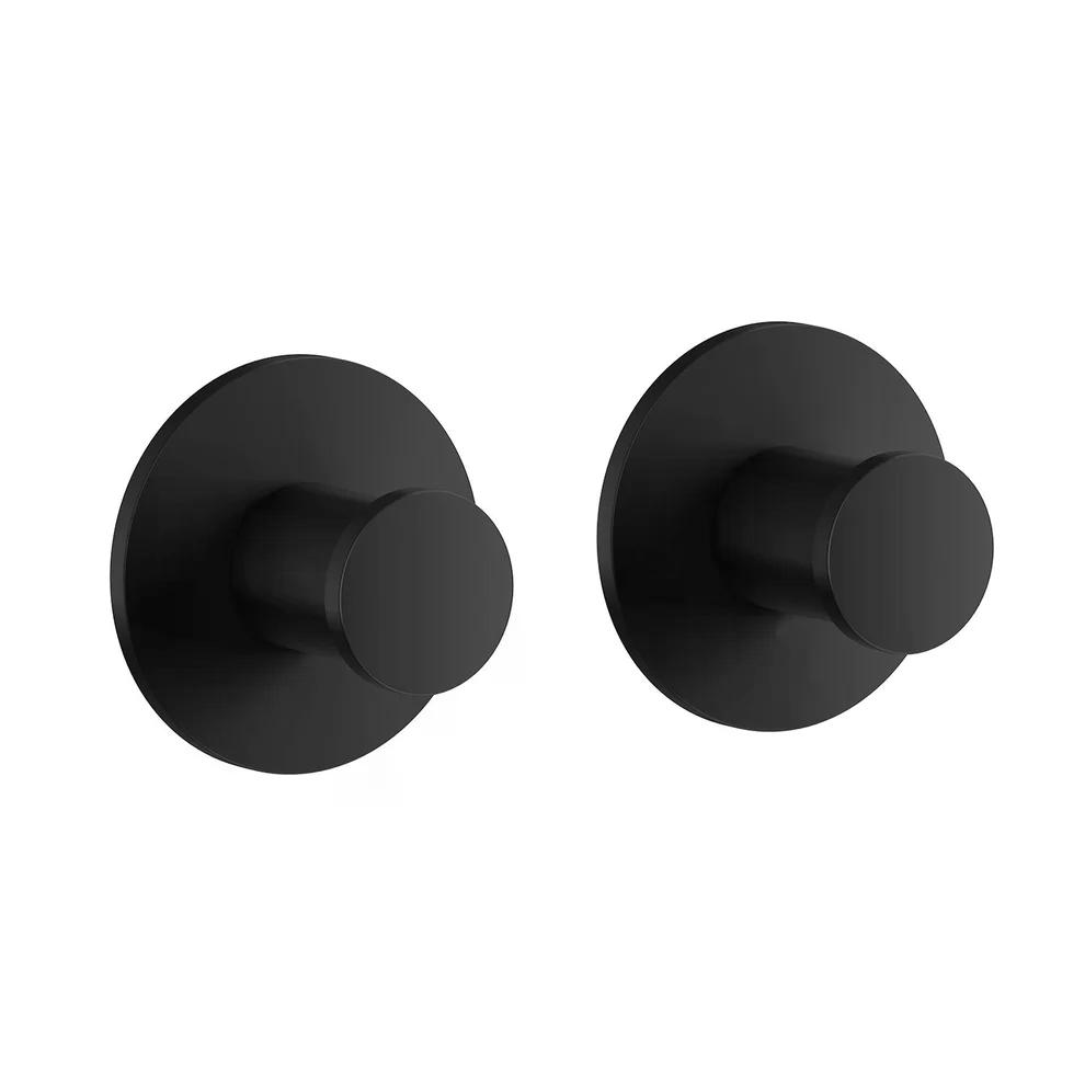 Smedbo Dot - Handtuchhaken. Schwarz. 2 Stück. Selbstklebend. Tb3455