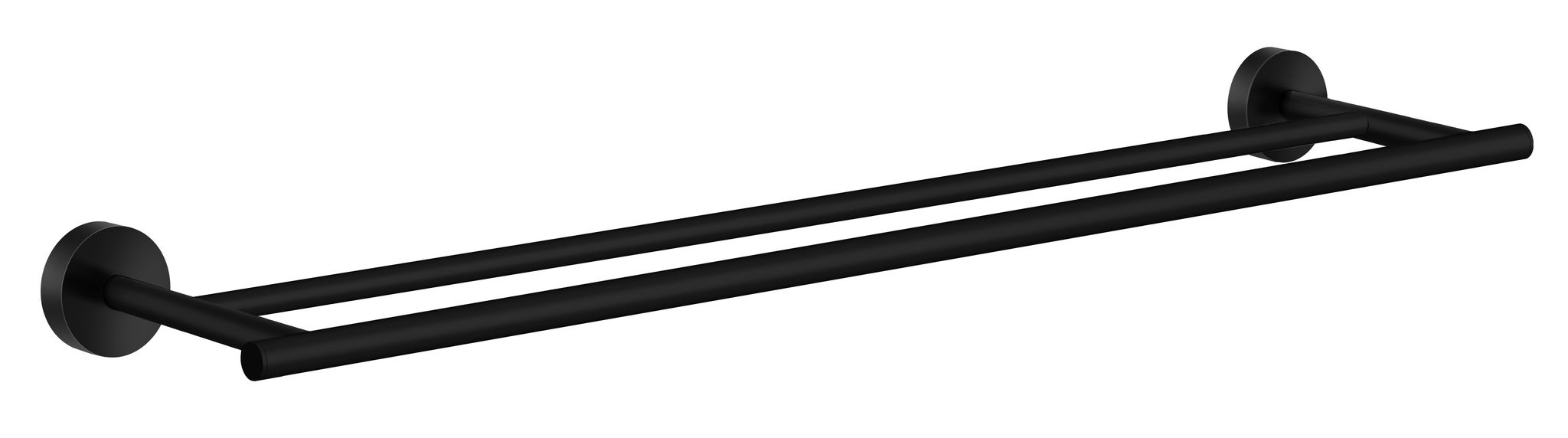 Smedbo Home - Doppelte Handtuchstange, Schwarz, Länge 648 Mm Hb3364
