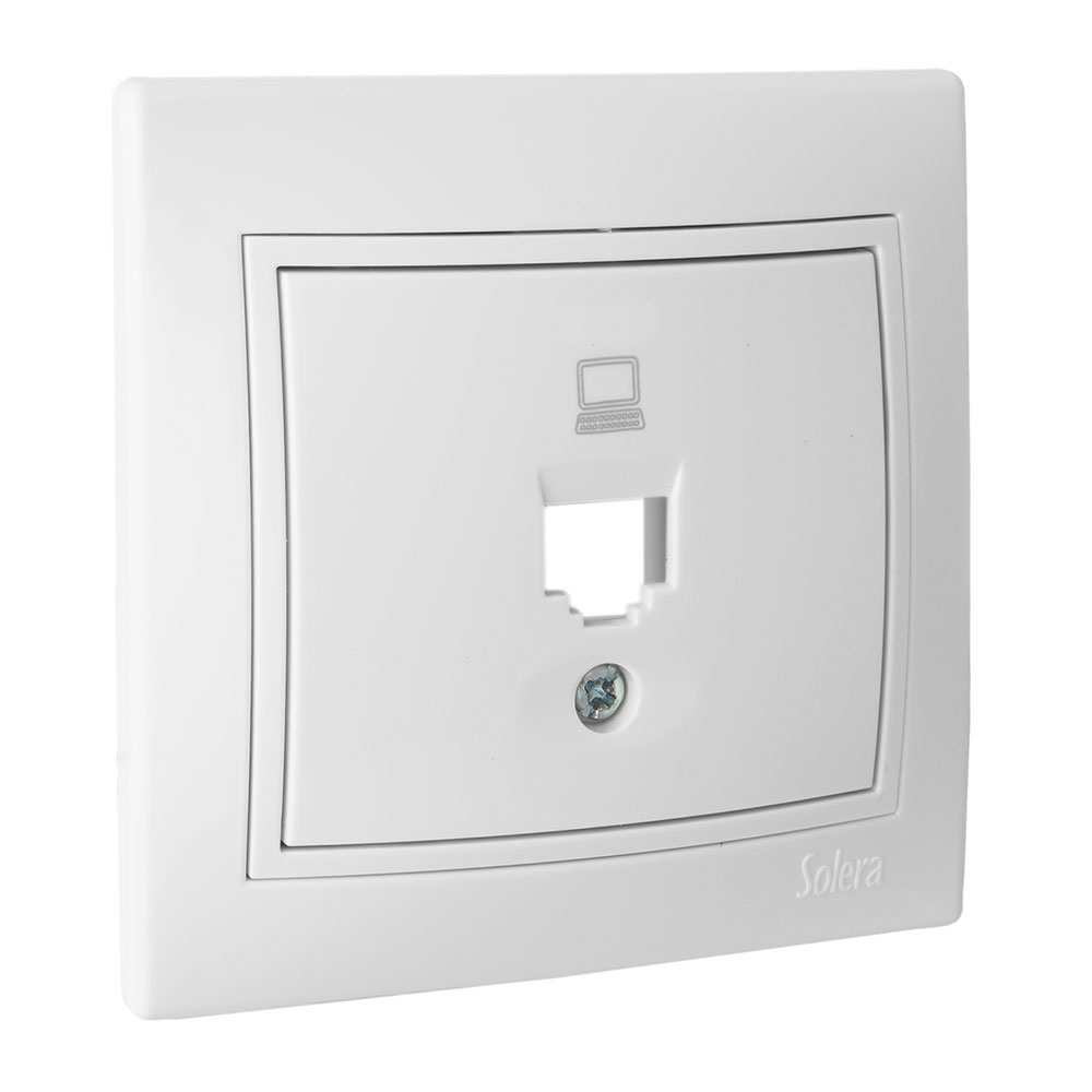Abdeckung + Gehäuse Für Rj45 Datenbuchse Mit Rahmen E3/42995 Platte