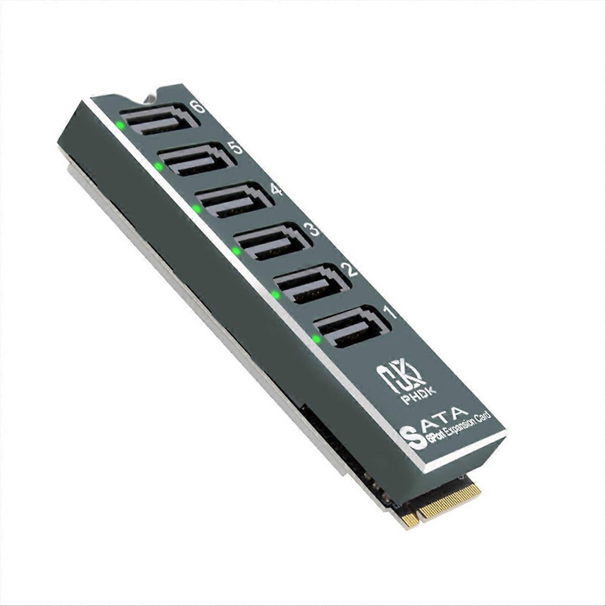 M.2 Nvme Zu Sata 3.0 Adapterkarte, 6 Pci-e-anschlüsse Zum Asm1166-chip, Pm-unterstützung