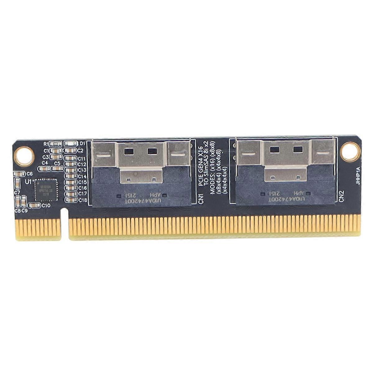 2-port Slimsas 8i X2 Zu Pcie 4.0 X16 Erweiterungskarte Pci-e 4.0 16x Zu Slimsas 8i X2 Grafikadapterkarte Sff8654