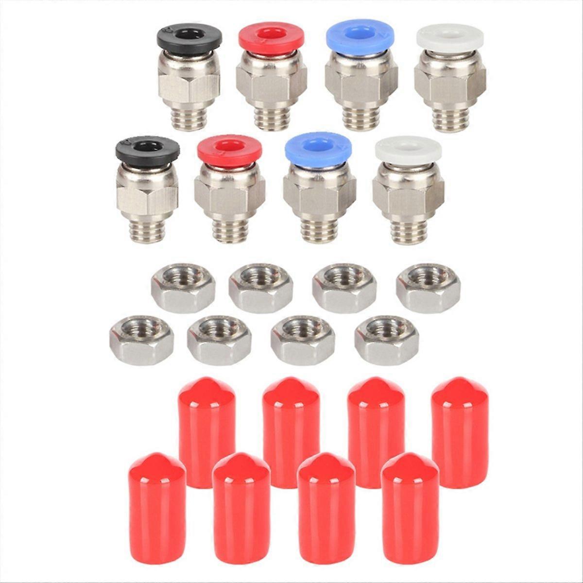 Pneumatikverbinder Pc4-m6 Mit Mutter, Gerader Durchgangsloch-pneumatikverbinder Für 3d-druckerteile, Filament-trocknungsbox