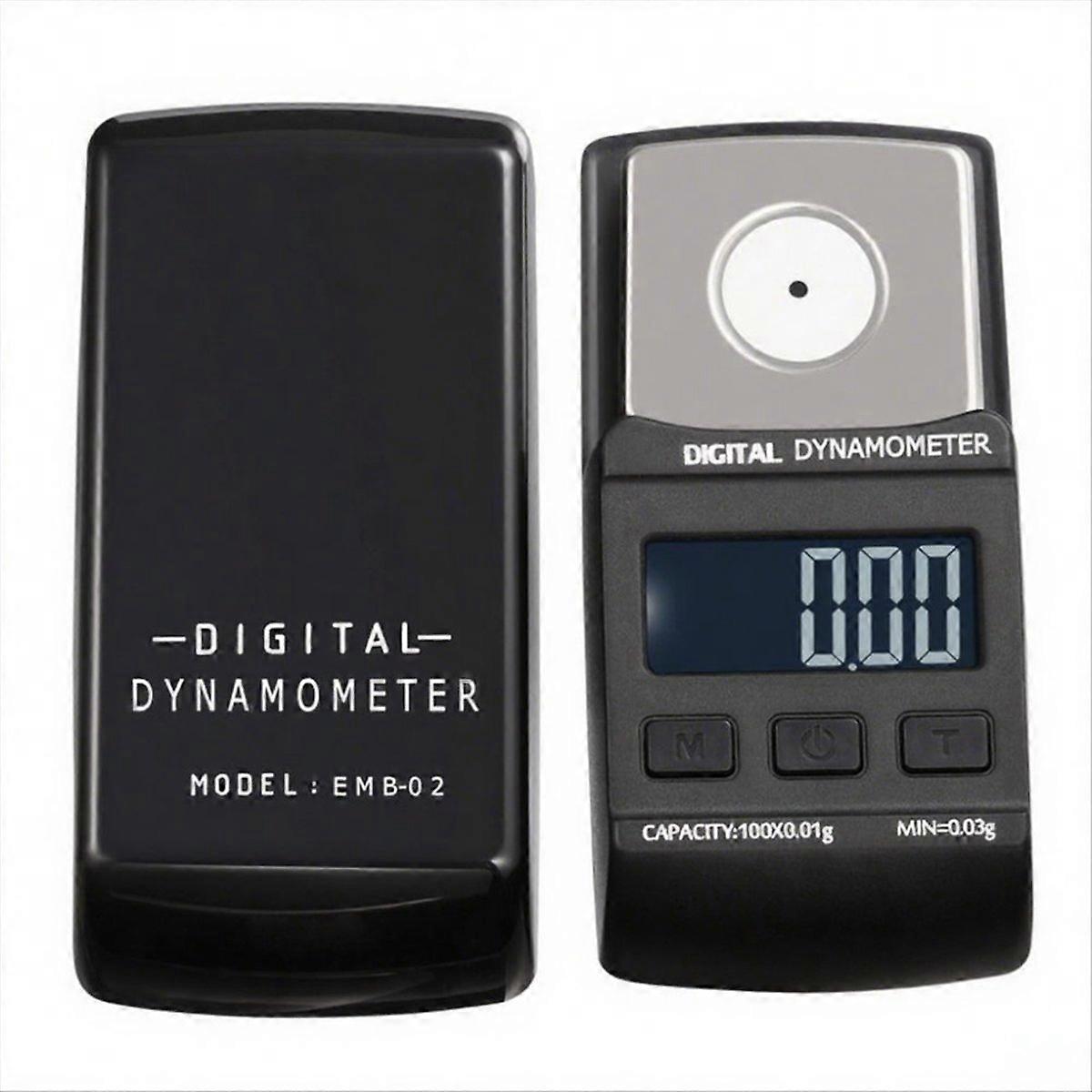 Kleiner, Tragbarer Digitaler Dynamometer Für Plattenspieler, Mit Lcd-bildschirm Und Abtastnadel, Aus Schwarzem Metall.
