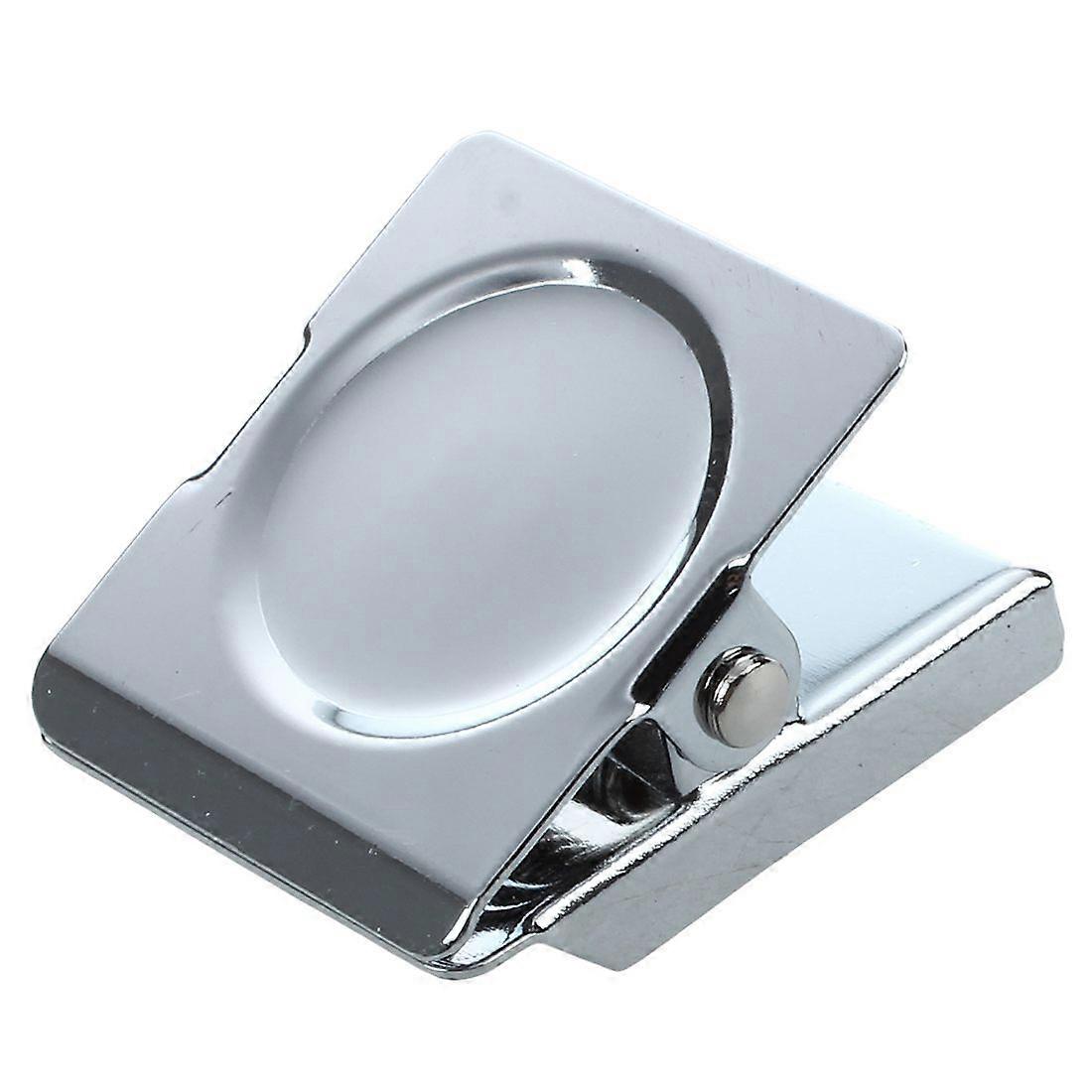 Silberner Magnetischer Wandclip Mit Federmechanismus Für Notizen/tickets Zur Befestigung Am Kühlschrank.