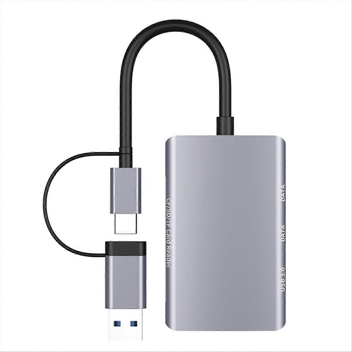 6-in-1-kartenleser (sd/tf) – Usb-c-hub – Usb 3.0-kartenleser-adapter Für Computer/android/micro-sd