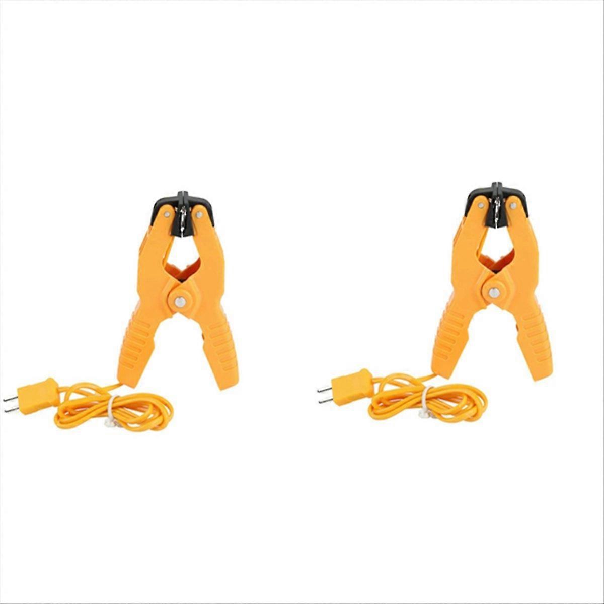 Set Mit 2 Thermoelementklemmen Typ K Mit Bananensteckeradapter – Thermoelementsensor Für Heizung, Lüftung, Klima Und Sanitär