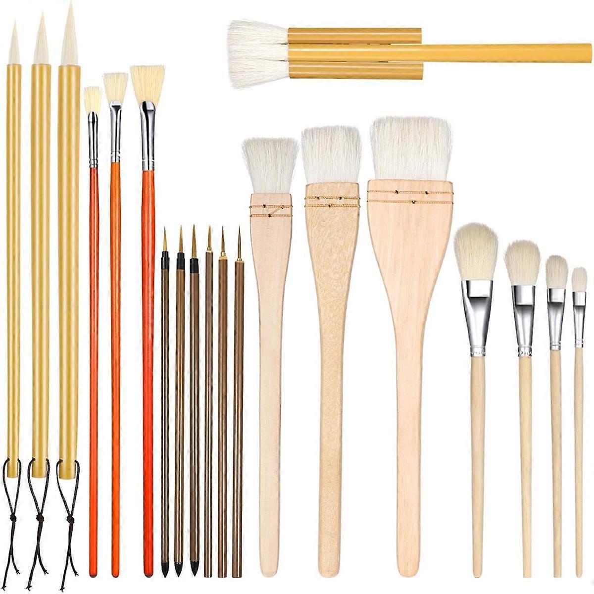 Set Aus 20 Glasurpinseln Für Keramik, Verschiedene Formen, Werkzeuge Für Keramik- Und Wollkunst, Für Keramik, Acryl- Und Aquarellmalerei.