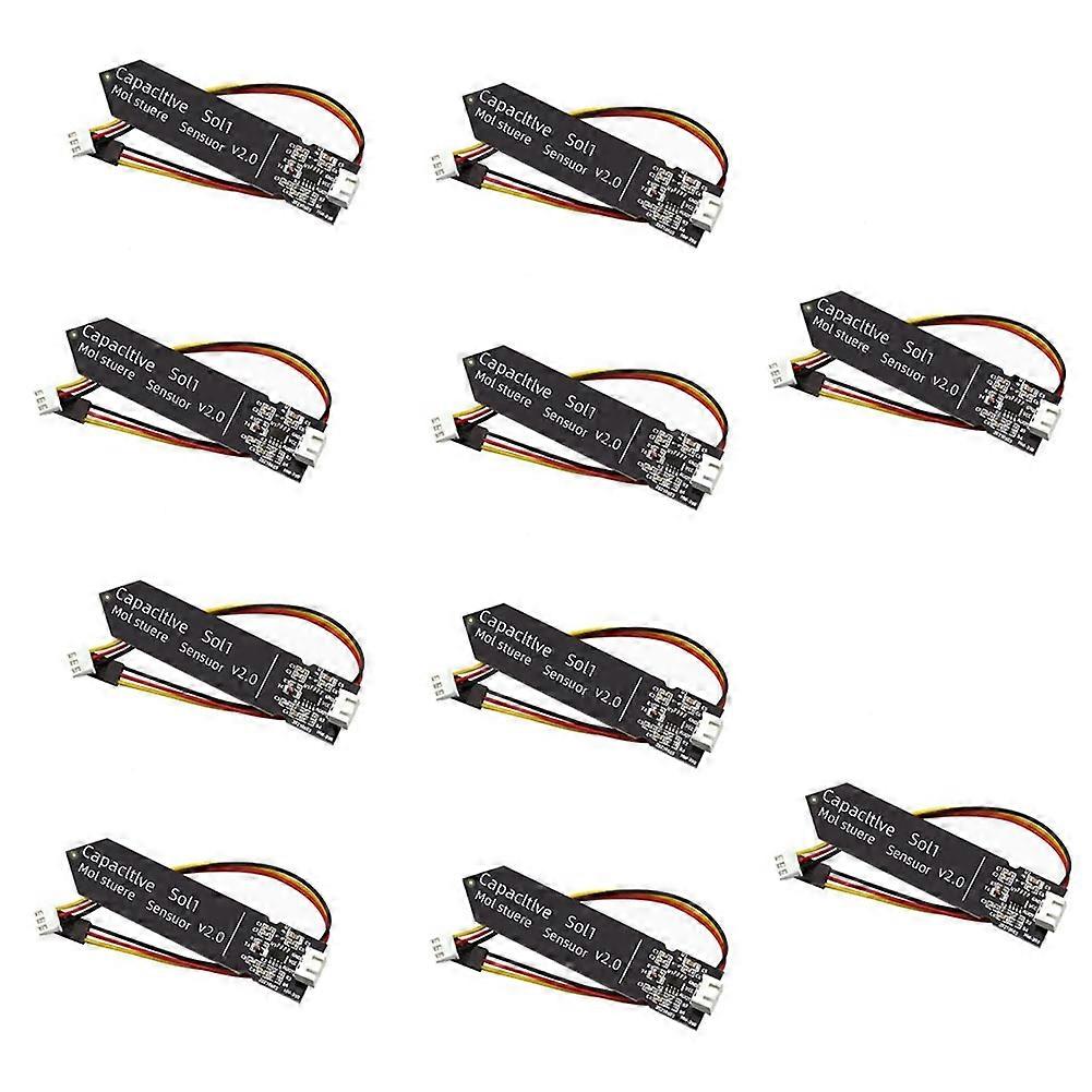Modul Mit 10 Kapazitiven 3,3-5,5v 3-pin-bodenfeuchtigkeitssensoren Für Den Garten
