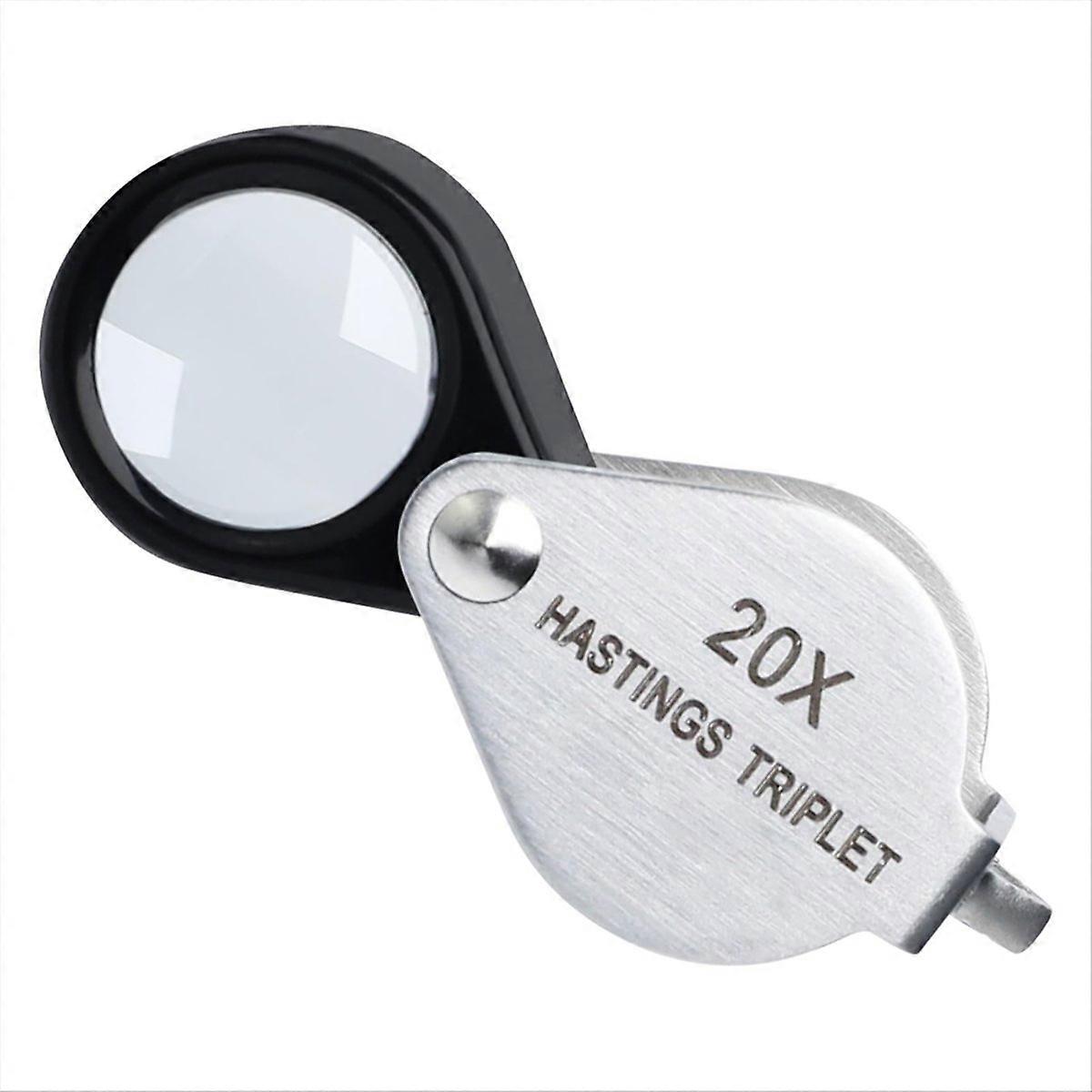 Mini-juwelierlupe 20x Mit Dreifacher 12-mm-linse Und Klappbarer Öse