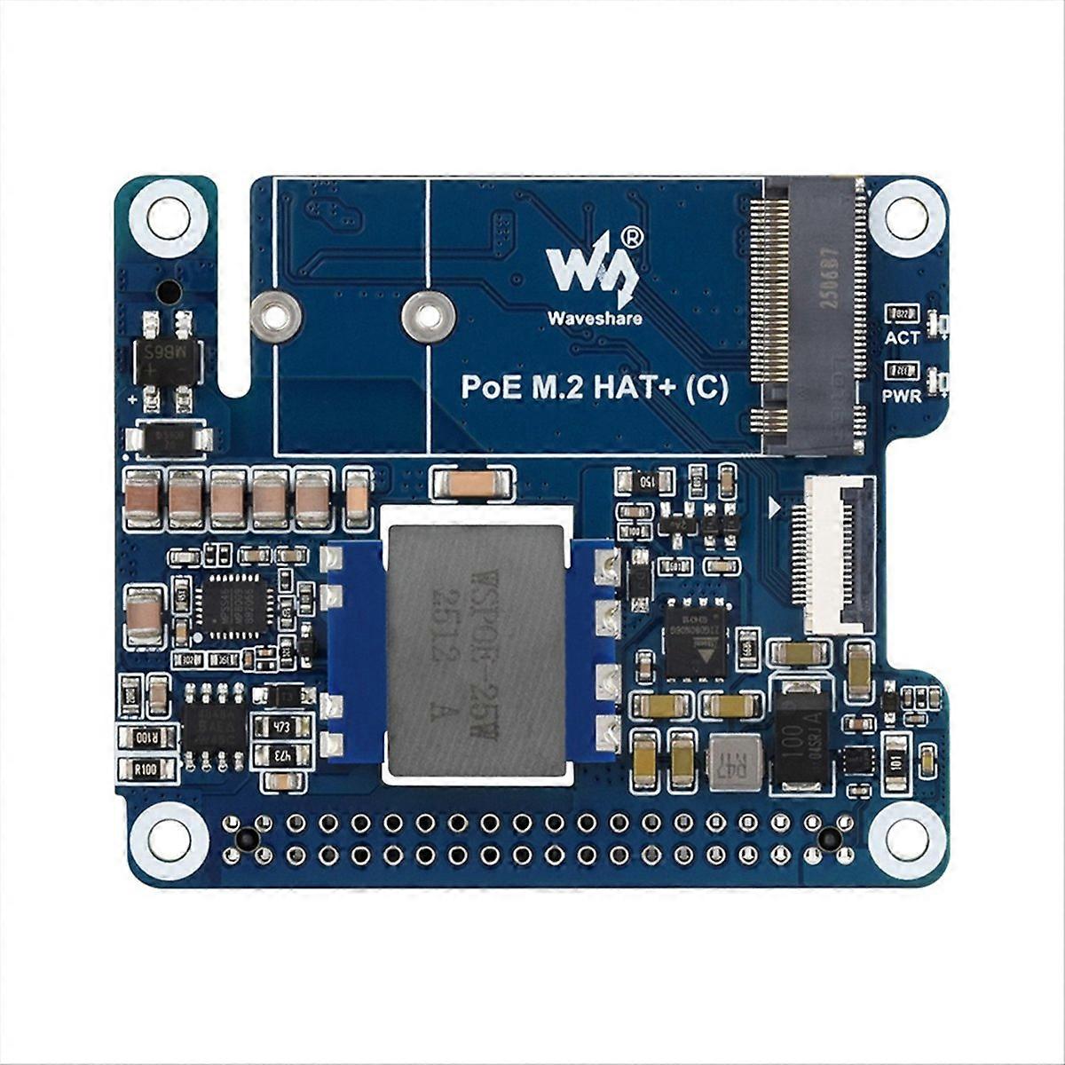 5-port Pcie Zu M.2 Adapterkarte Mit Poe, Kompatibel Mit Dem Nvme-protokoll Und Poe M.2 Hat+ (c).