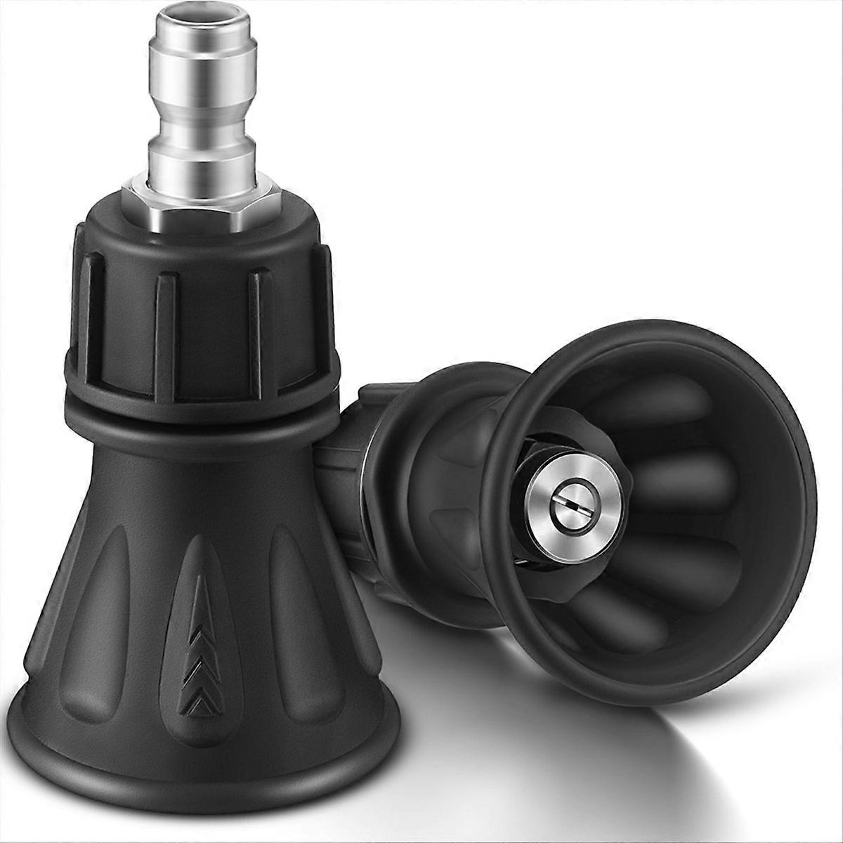 Set Mit 2 Düsenschutzkappen (40°) Mit 4,0 Mm Öffnung, Edelstahldüse, 1/4"-schnellanschluss