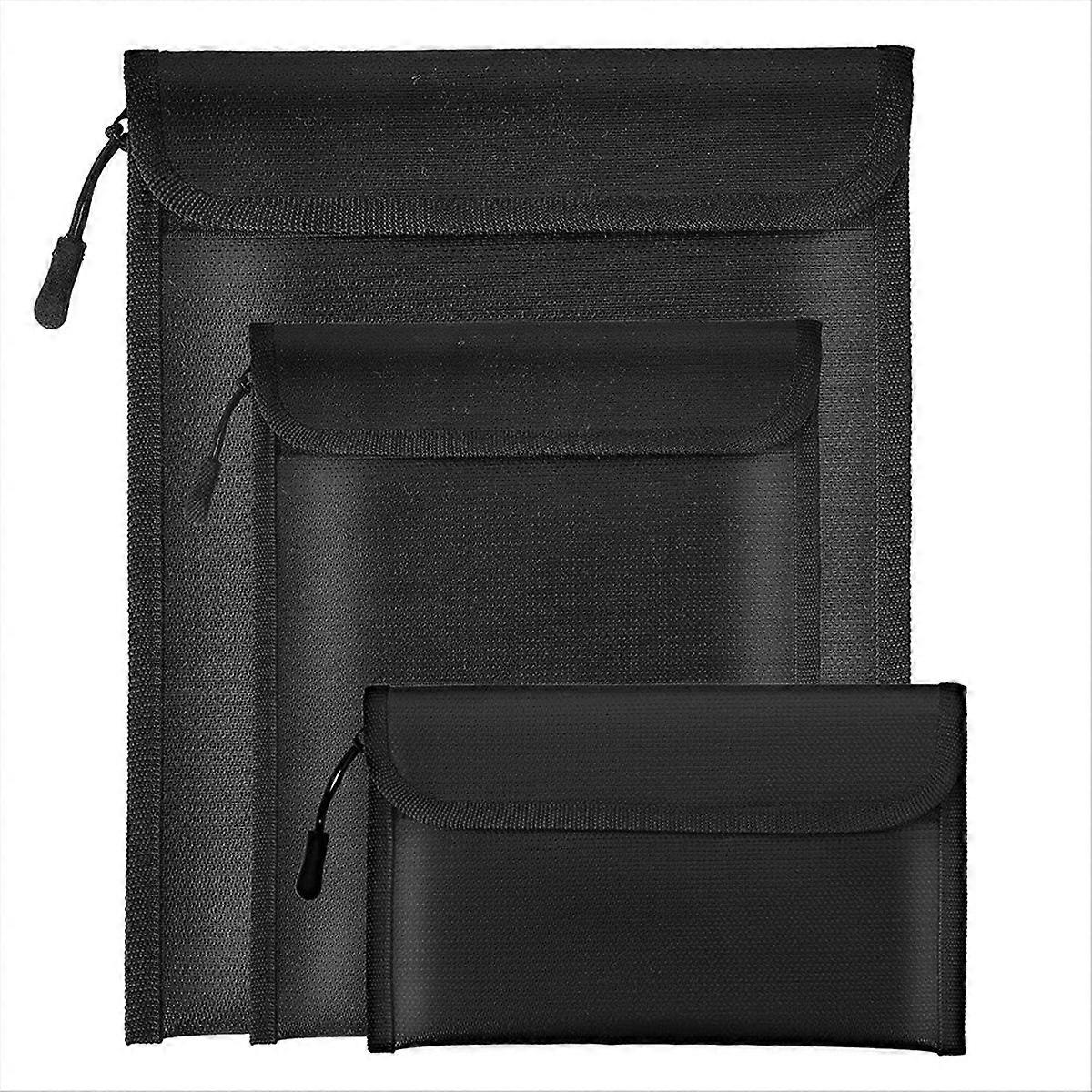Feuerfeste Und Wasserdichte Tasche Bis 1093 °c (2000 °f) – 3er-pack Feuerfeste Geld-/dokumententaschen Mit Abschließbarem Reißverschluss, Wasserdichtes Münzfach