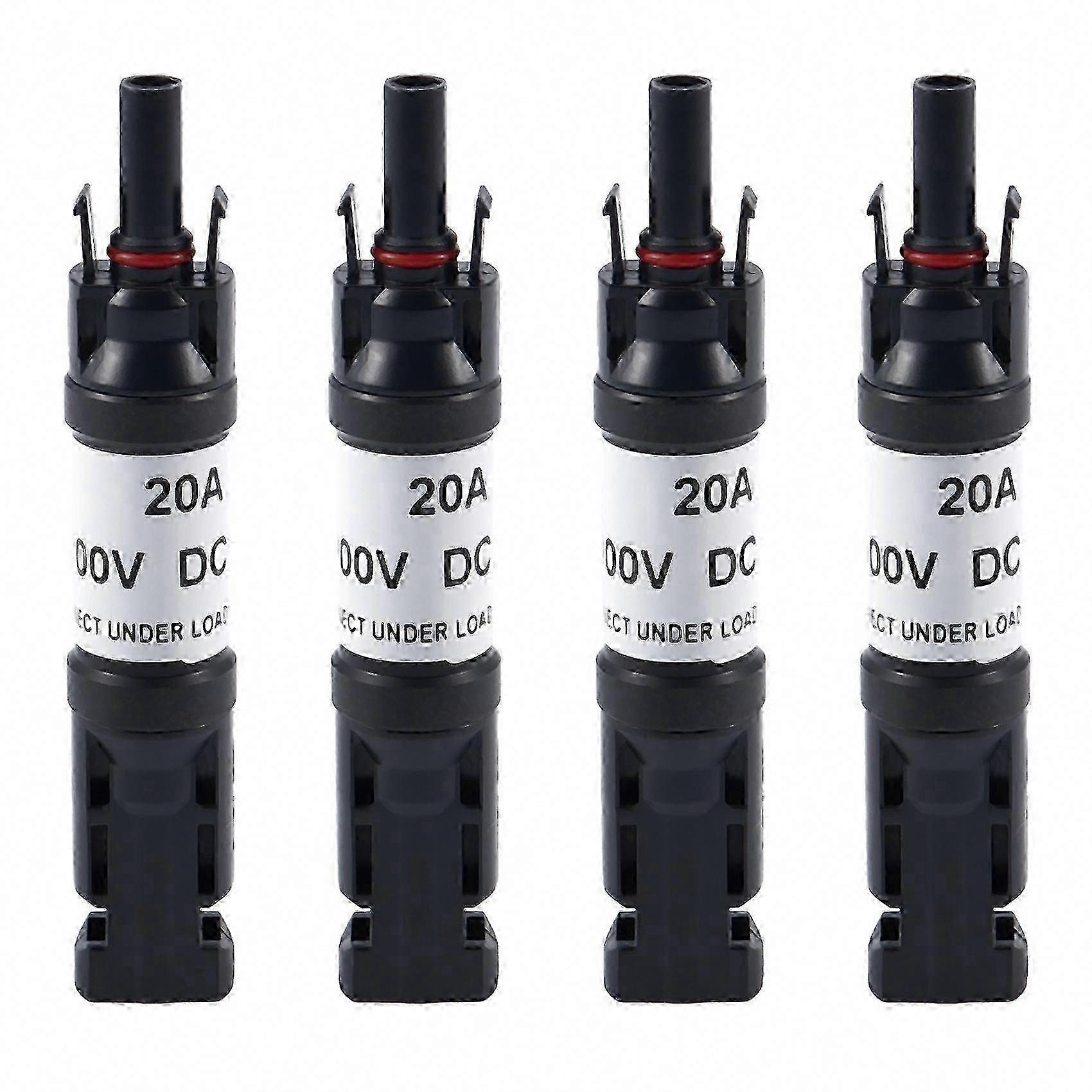 Ip67 20a Solarstecker, Set Mit 4 Kabeln Mit Integrierter Diode, Wasserdicht Für Photovoltaikmodule, Robuster Schnellstecker, Für Den Außenbereich.