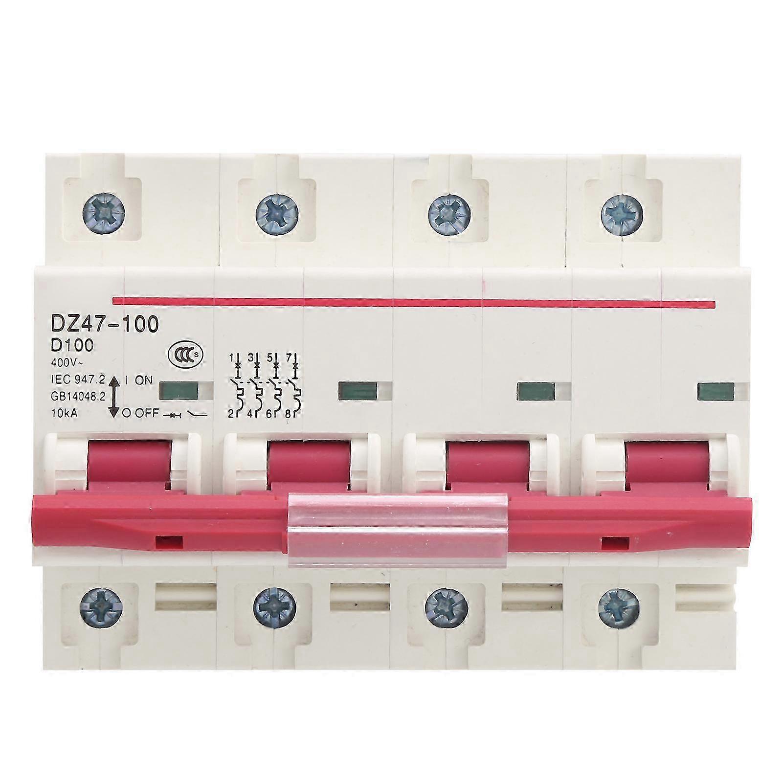 Industrieller Miniatur-leistungsschalter Dz47100 4p, Typ D Automatischer Schalter, 80100a, Stromkreisschutz, Robuste Elektrische Ausrüstung.