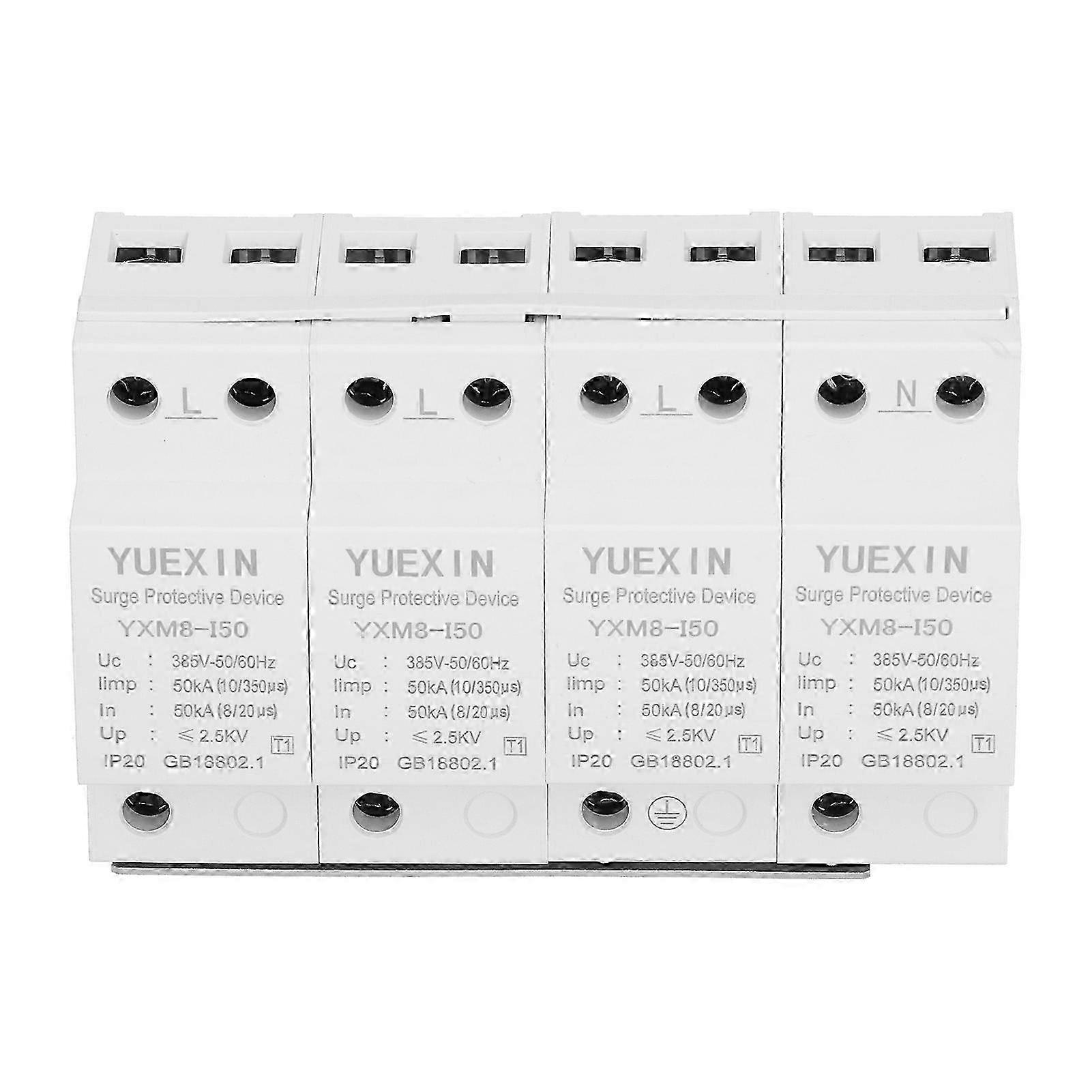 3-poliger Überspannungsschutz Für 385 V Wechselstrom (50/60 Hz), Din-schienen-überspannungsschutz, Elektrisches Schutzgerät, Modularer Blitzableiter Für 385 V
