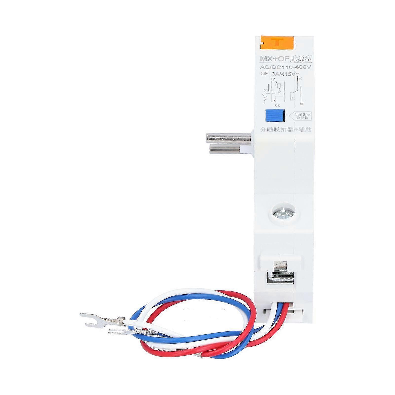 Dz47 Mx+of Hilfsspannungsauslöser Für Leistungsschalter 110-400v, Steuerzubehör Für Modulare Leistungsschalter, Signal- Und Alarmkontakt, Kompatibel Mit Elektrischen Geräten.