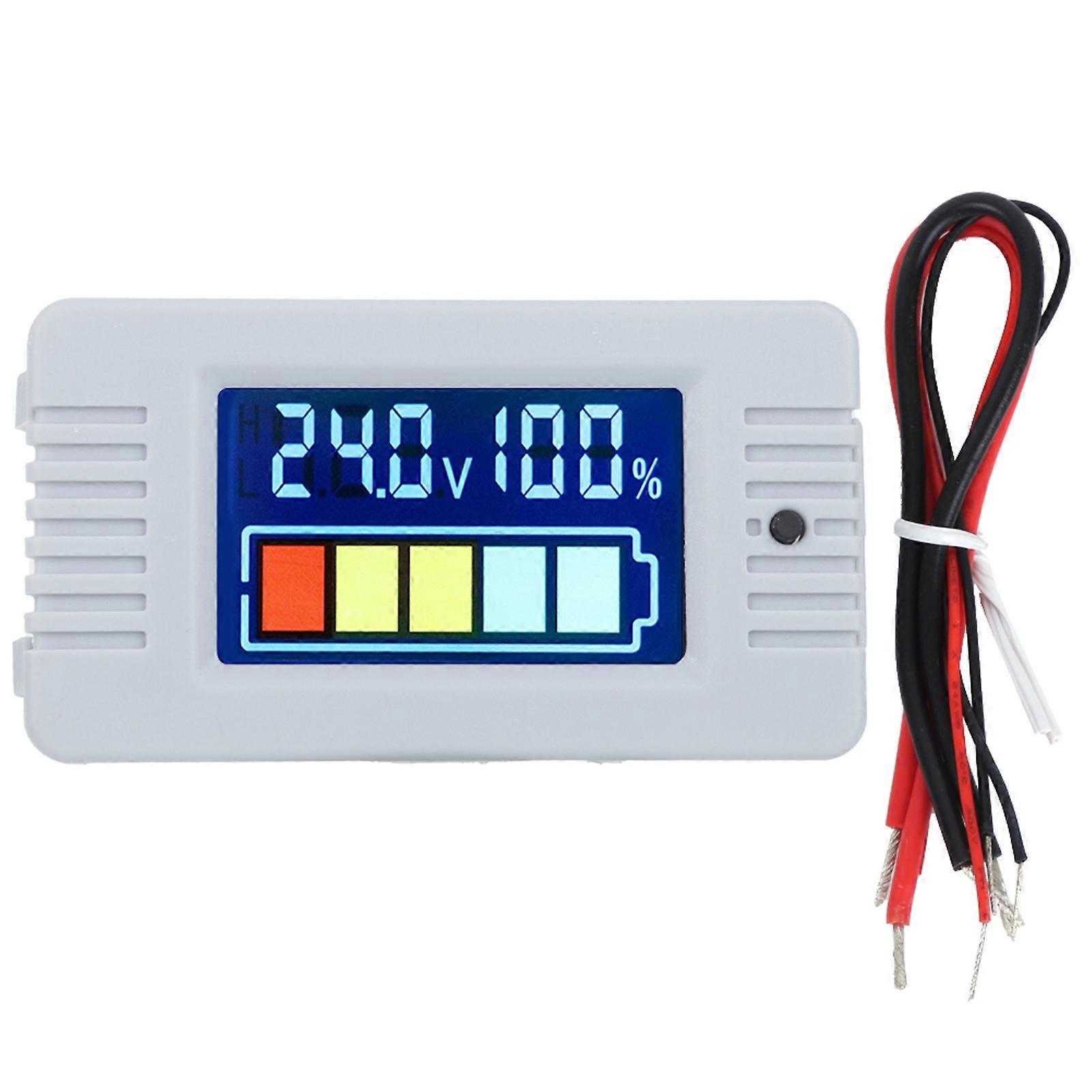 0-100v Batteriekapazitätstester, Digitales Voltmeter Mit Lcd-anzeige Und Ladezustandsanzeige, Spannungsmesser Für Batterien
