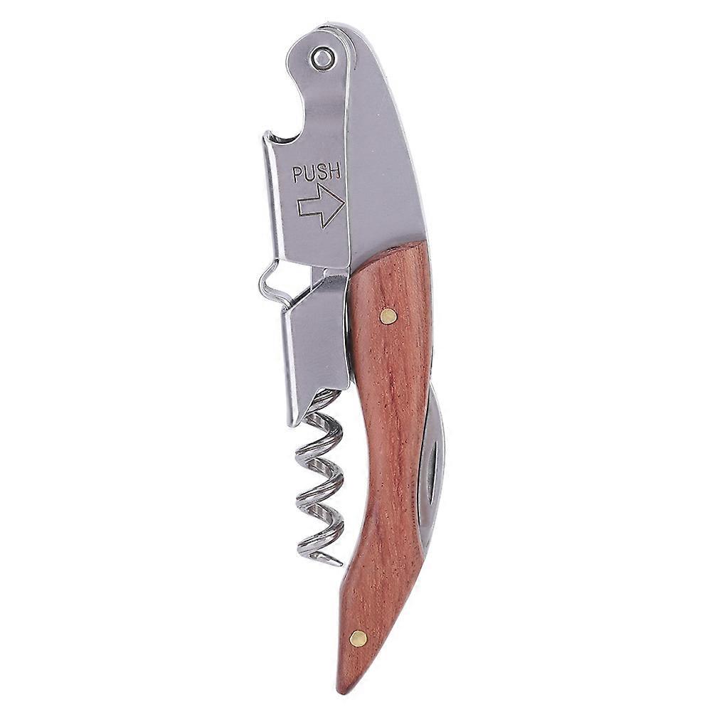 Multifunktionaler Flaschenöffner Für Die Küche, Korkenzieher Für Rotwein Mit Messer, Holzgriff